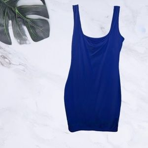 Navy Blue Sleeveless Bodycon Mini Dress Size Large